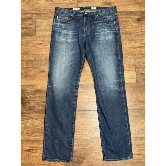 AG Adriano Goldschmied Men's The Graduate Tailored Leg Blue Jeans Sz 36x33 - Picture 1 of 9